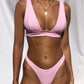 Women's Classic Solid Color Underwear Bikini Beach Set