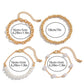 Gold Plated Chain Beaded 4 Pcs Bracelet Set