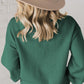 Blackish Green Pearl Beaded Merry Casual Sweater