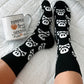 Color black Halloween Skull & Crossbones Crew Socks