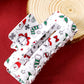 White Christmas Pattern Print Cut Out Hair Claw Clip