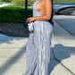 Tie Dye Print Tied Detail Wide Leg Jumpsuit