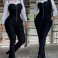 Sweatheart Neck Spaghetti Strap Zip Up Pocket Design Skinny Jumpsuit