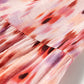 Pink Abstract Watercolor Tie Dye Tiered Maxi Skirt