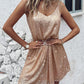 V Neck Allover Sequin Casual Dress