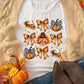 White Cute Bowknot Tanksgiving Graphic Crewneck T Shirt