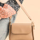 Parchment PU Leather Flap Square Shoulder Bag