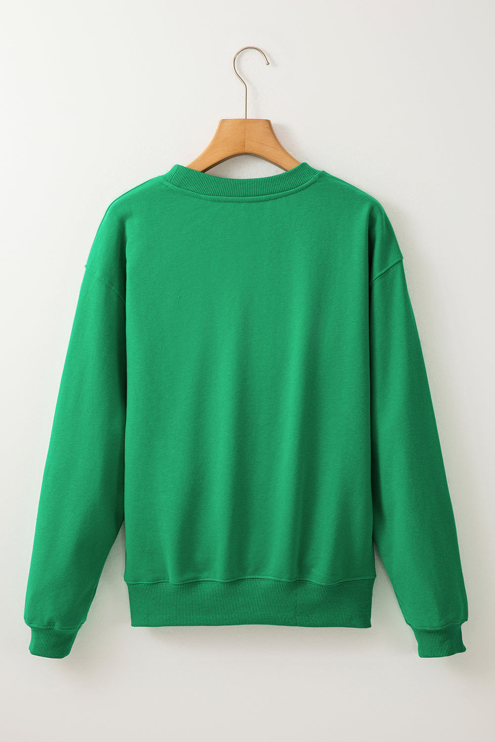 Dark Green Christmas Chenille MERRY Graphic Crew Neck Sweatshirt