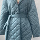 Canton Lapel Collar Belted Quilted Long Puffer Coat