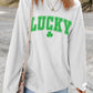 White St. Patricks LUCKY Graphic Corded Sweatshirt