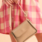 Parchment PU Leather Flap Square Shoulder Bag