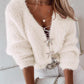 Fuzzy Bowknot Pattern Knit Cardigan