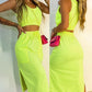 Crop Tank Top & Split Hem Skirt Set