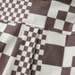 Brown Checkered Print Patchwork Corduroy Shacket