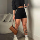 2 Piece Crewneck Long Sleeve Cable Knit Crop Sweater High Waist Shorts Tracksuits Outfits