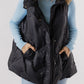 Black Quilted High Neck Zip Up Jacket Vest