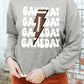 Gray GAME DAY Lightning Rugby Football Print Pullover Sweatshirt