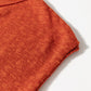 Orange Solid Color Split V Neck Short Sleeve Sweater