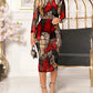 2 Piece Leopard Print Mock Neck Long Sleeve Mid Calf Dress Sheer Mesh Party Dress with Short Pants