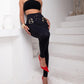 Criss Cross Buckled Decor High Waist Skinny Pants