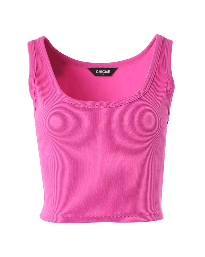 U Neck Basics Casual Tank Top