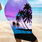 Tropical Landscape Print Bodycon Dress