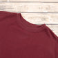 Burgundy Plain Drop Shoulder Crewneck Pullover Sweatshirt