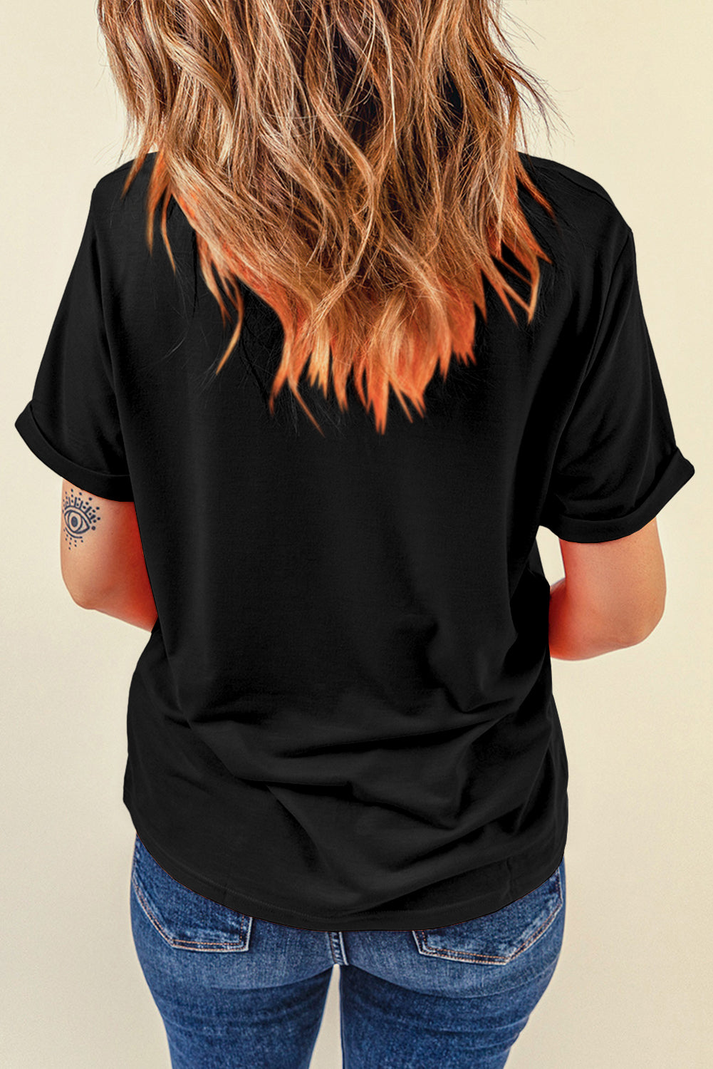 Black Polka Dot Bow Knot Thankful Pumpkin Graphic T Shirt