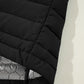 Black Plush Collared Quilted Zipped Puffer Vest