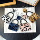 Pink Plush Animal Print Mini Bag Keychain