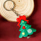 Dark Green Christmas Tree Gift Keychain