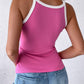 Contrast Paneled Ribbed Tank Top