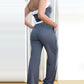 Contrast Binding Bandeau Ribbed Top & Pocket Design Pants Set