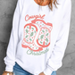 White Cowgirl Boots Christmas Graphic Crewneck Sweatshirt