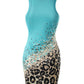 Leopard Print Sleeveless Bodycon Dress