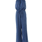 Spaghetti Strap Drawstring Casual Jumpsuit