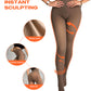 2 Pack High Waist Fleece Lined Tights Fake Translucent Thermal Pantyhose Leggings