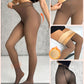 2 Pack High Waist Fleece Lined Tights Fake Translucent Thermal Pantyhose Leggings