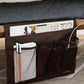 Coffee Canvas Bedside Storage Hanging Bag