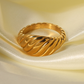 Gold Plated Vintage Croissant Ring