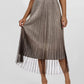 Ombre Sheer Mesh Patch A Line Pleated Glitter Skirt