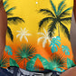 Tropical Coconut Tree Print Tank Top