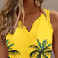 Tropical Coconut Tree Print Tank Top