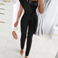 Contrast Sequin One Shoulder Jumpsuit