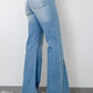 Myosotis High Rise Shift Slit Leg Straight Jeans