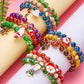 Dark Blue 3 Pack Christmas Bead Bracelets