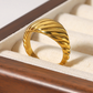 Gold Plated Vintage Croissant Ring