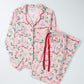 Multicolour Floral Christmas Pajamas Set