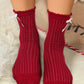 Racing Red Sweet Lettuce Trim Soft Crew Socks