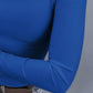 Long Sleeve U Neck Skinny Ribbed Top